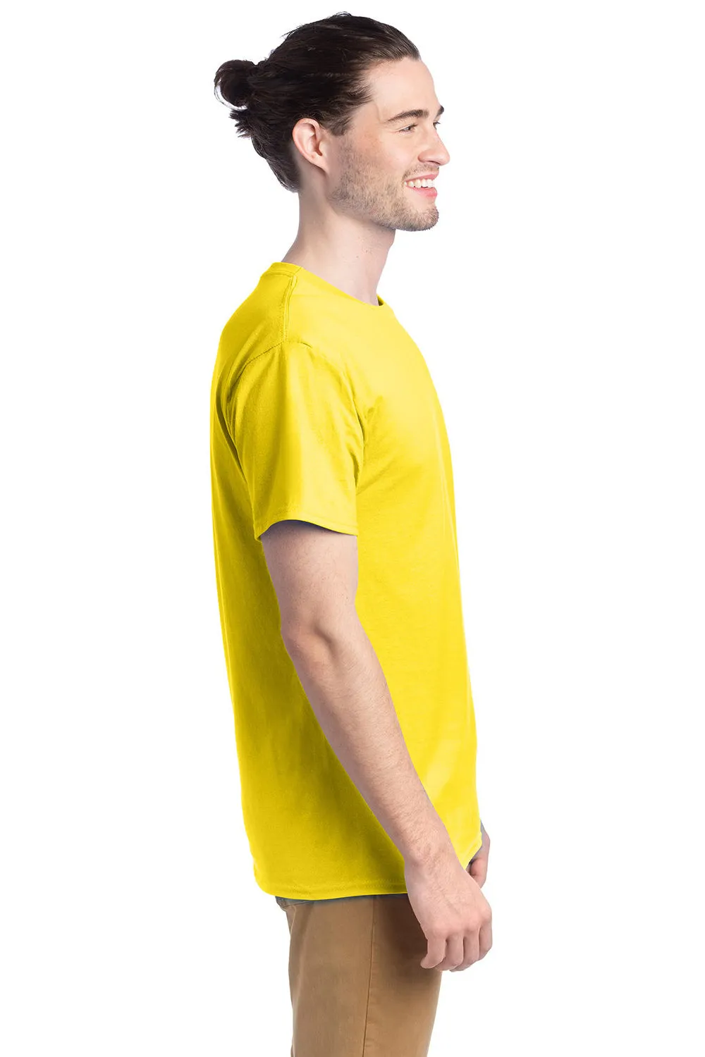 Hanes Mens ComfortSoft Short Sleeve Crewneck T-Shirt - Athletic Yellow  Best cheap Clothing Hanes
