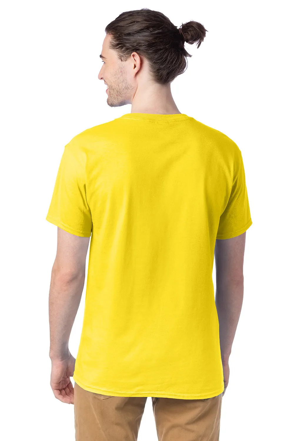 Hanes Mens ComfortSoft Short Sleeve Crewneck T-Shirt - Athletic Yellow  Best cheap Clothing Hanes
