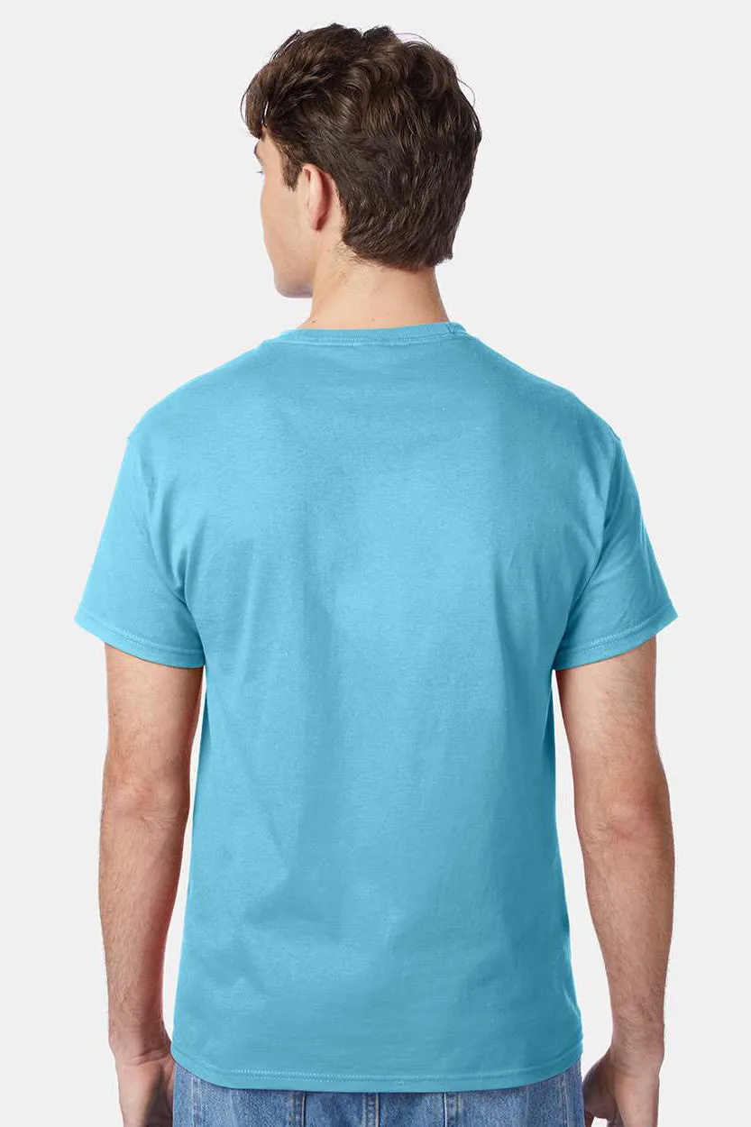 Hanes Mens ComfortSoft Short Sleeve Crewneck T-Shirt - Blue Horizon  Best cheap Clothing Hanes