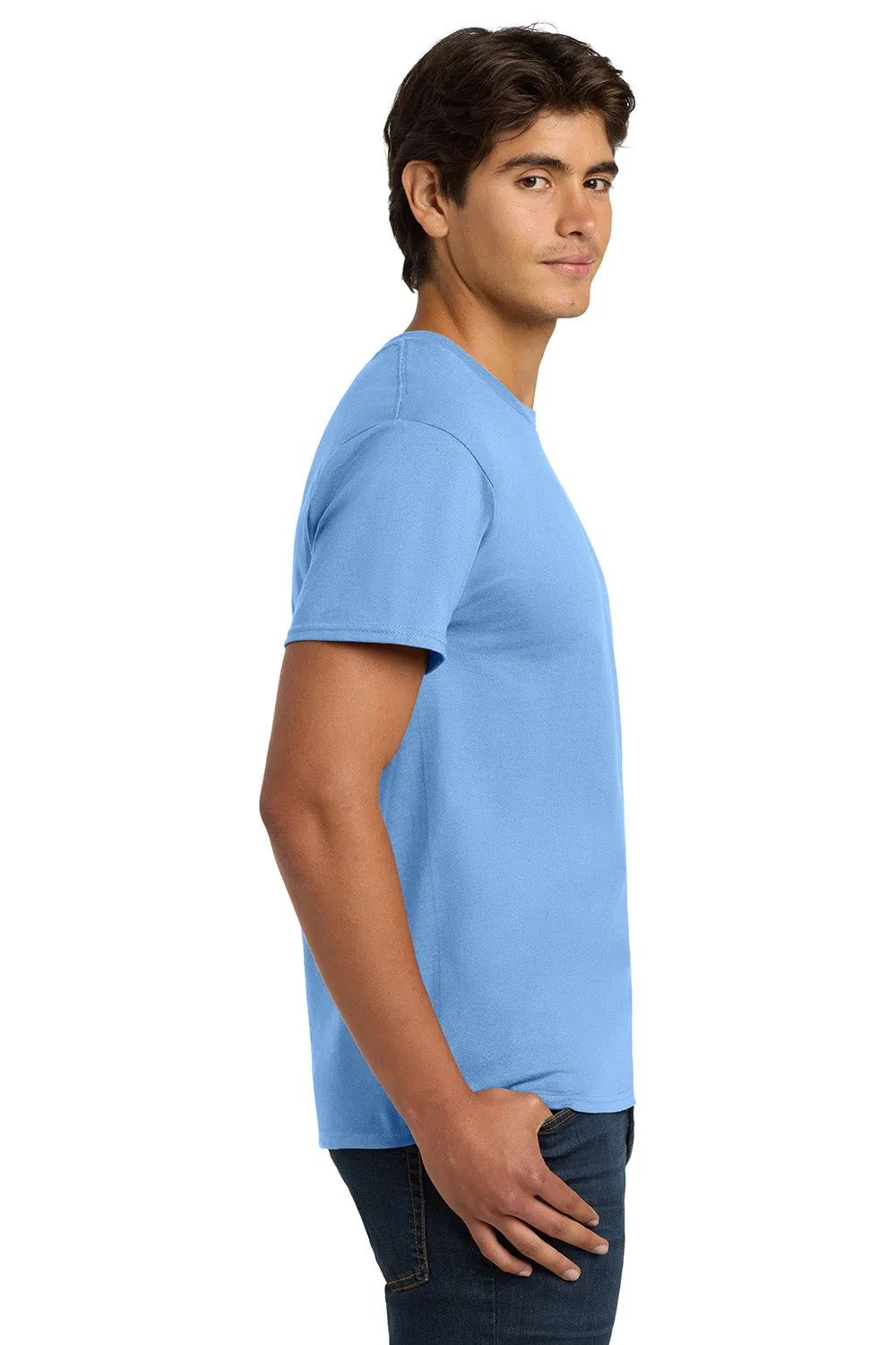 Hanes Mens ComfortSoft Short Sleeve Crewneck T-Shirt - Carolina Blue  Best cheap Clothing Hanes