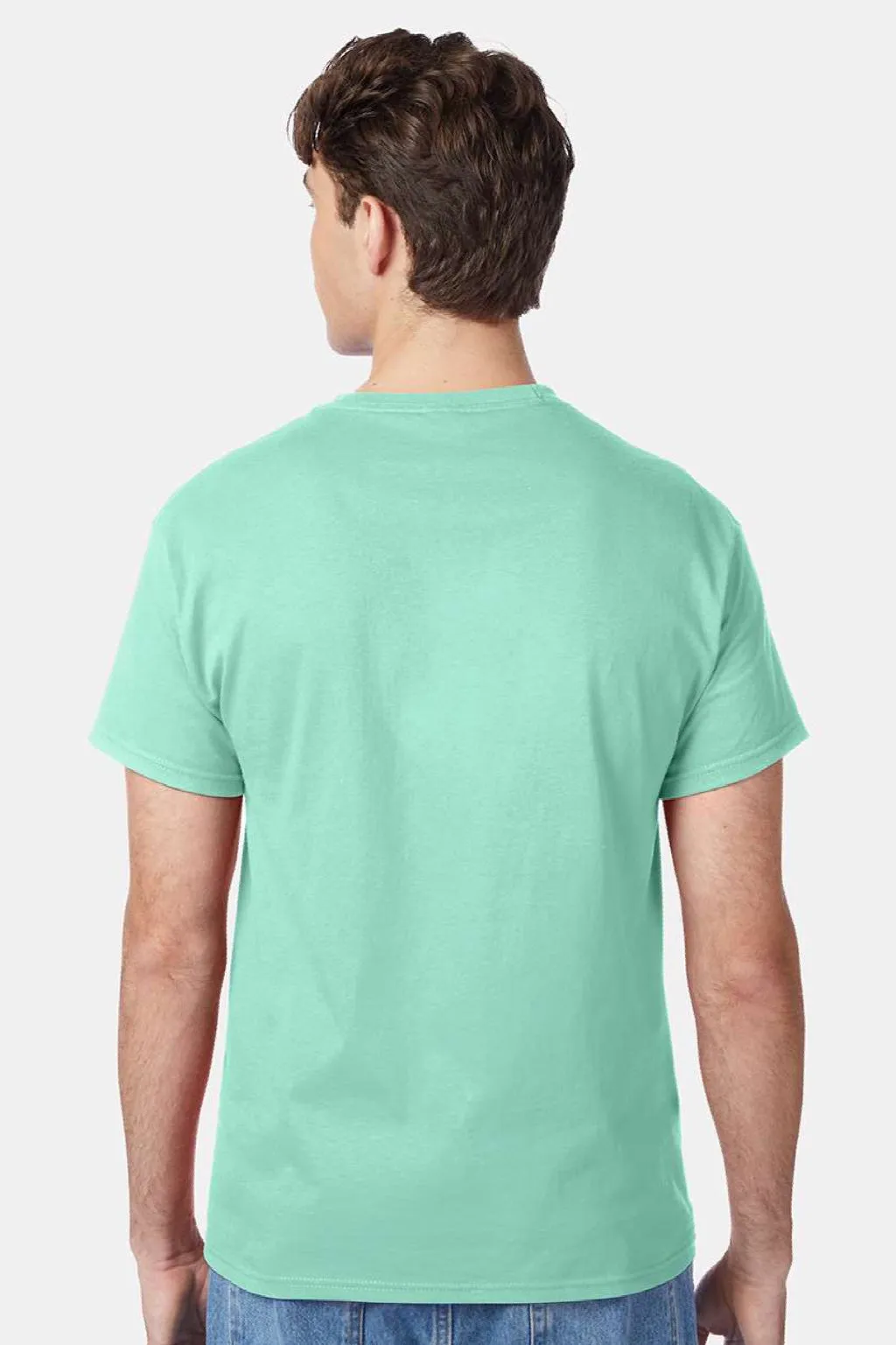 Hanes Mens ComfortSoft Short Sleeve Crewneck T-Shirt - Clean Mint Green  Best cheap Clothing Hanes