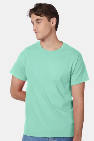 Hanes Mens ComfortSoft Short Sleeve Crewneck T-Shirt - Clean Mint Green  Best cheap Clothing Hanes
