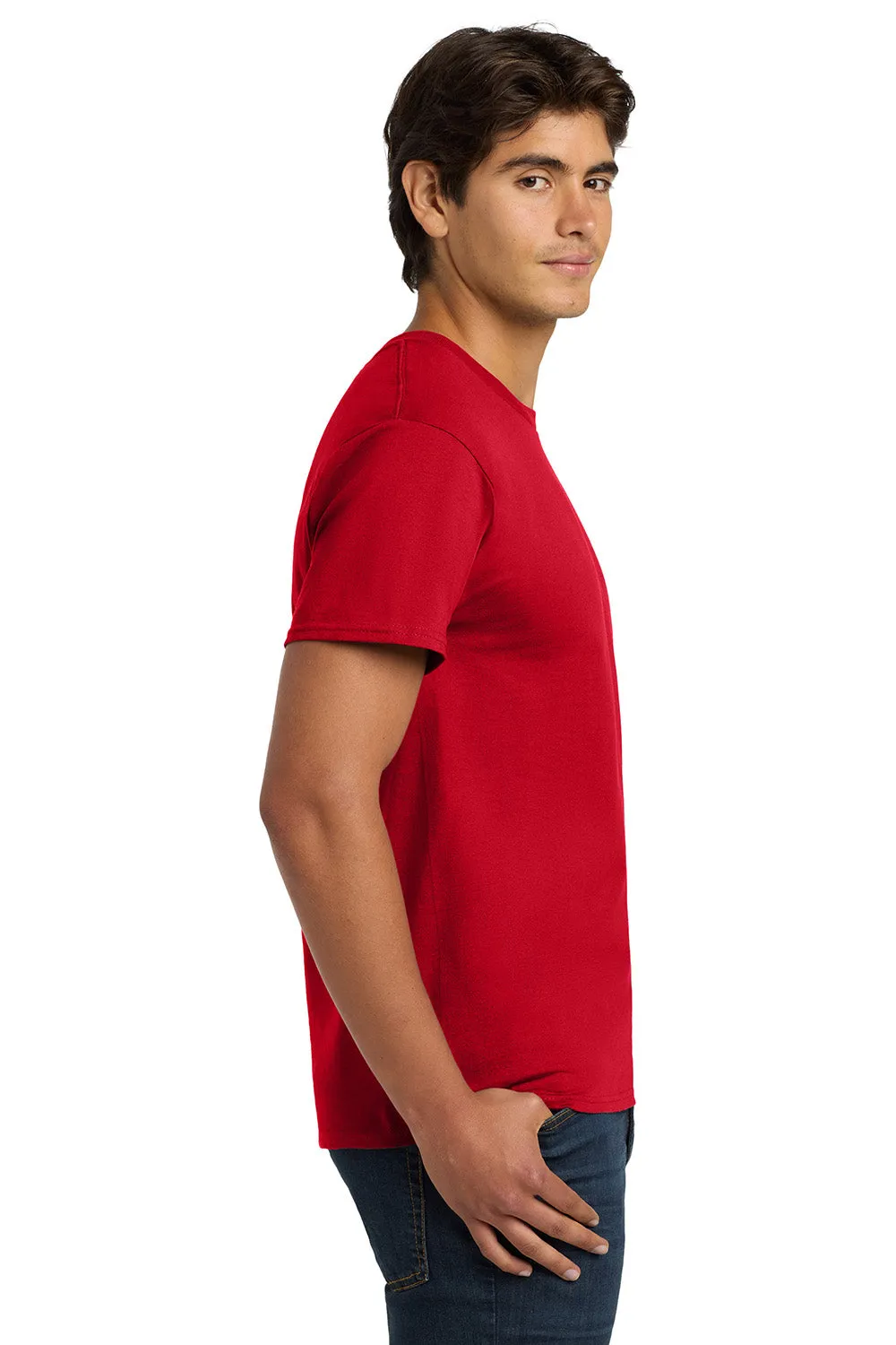 Hanes Mens ComfortSoft Short Sleeve Crewneck T-Shirt - Deep Red  Best cheap Clothing Hanes