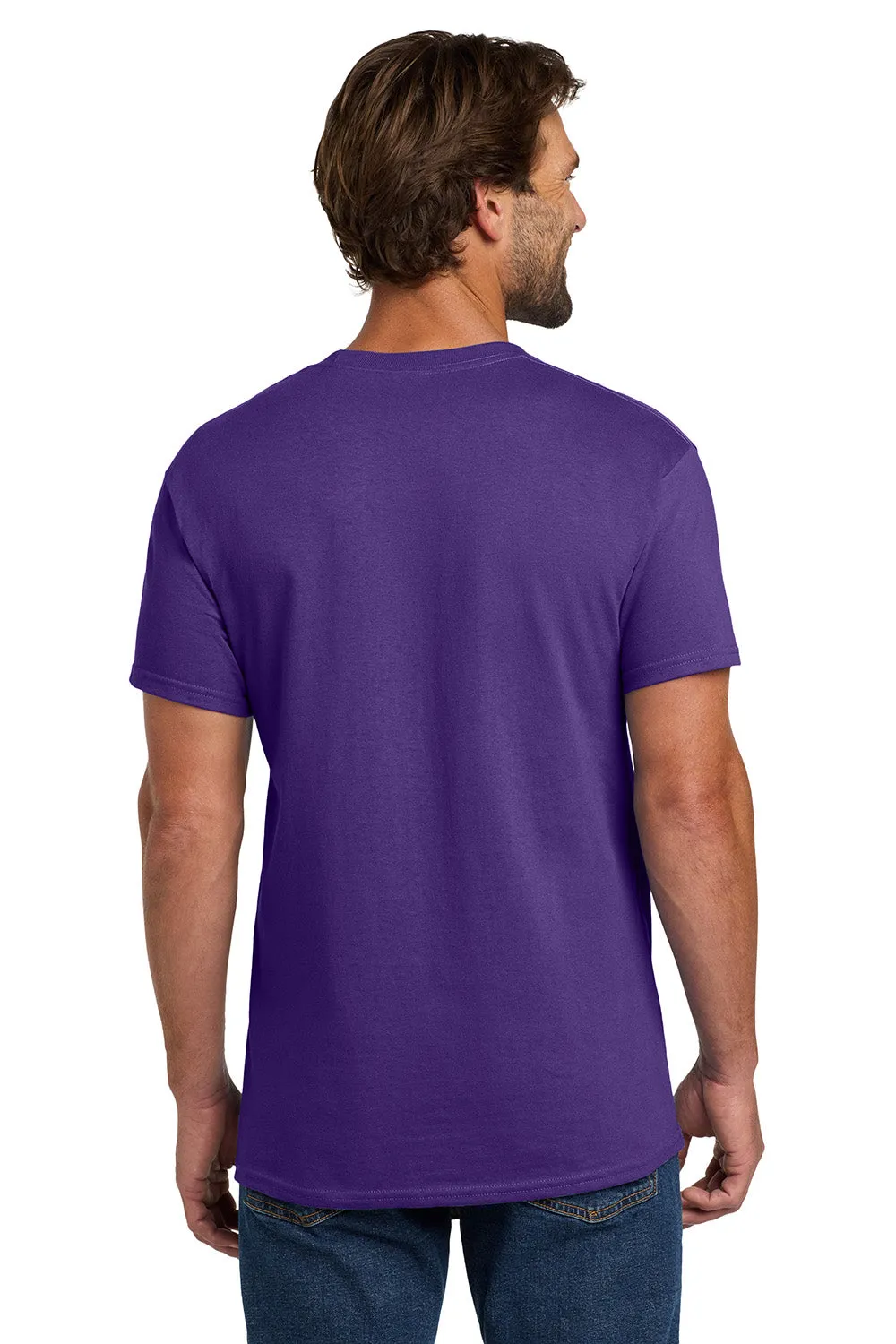 Hanes Mens ComfortSoft Short Sleeve Crewneck T-Shirt - Purple  Best cheap Clothing Hanes