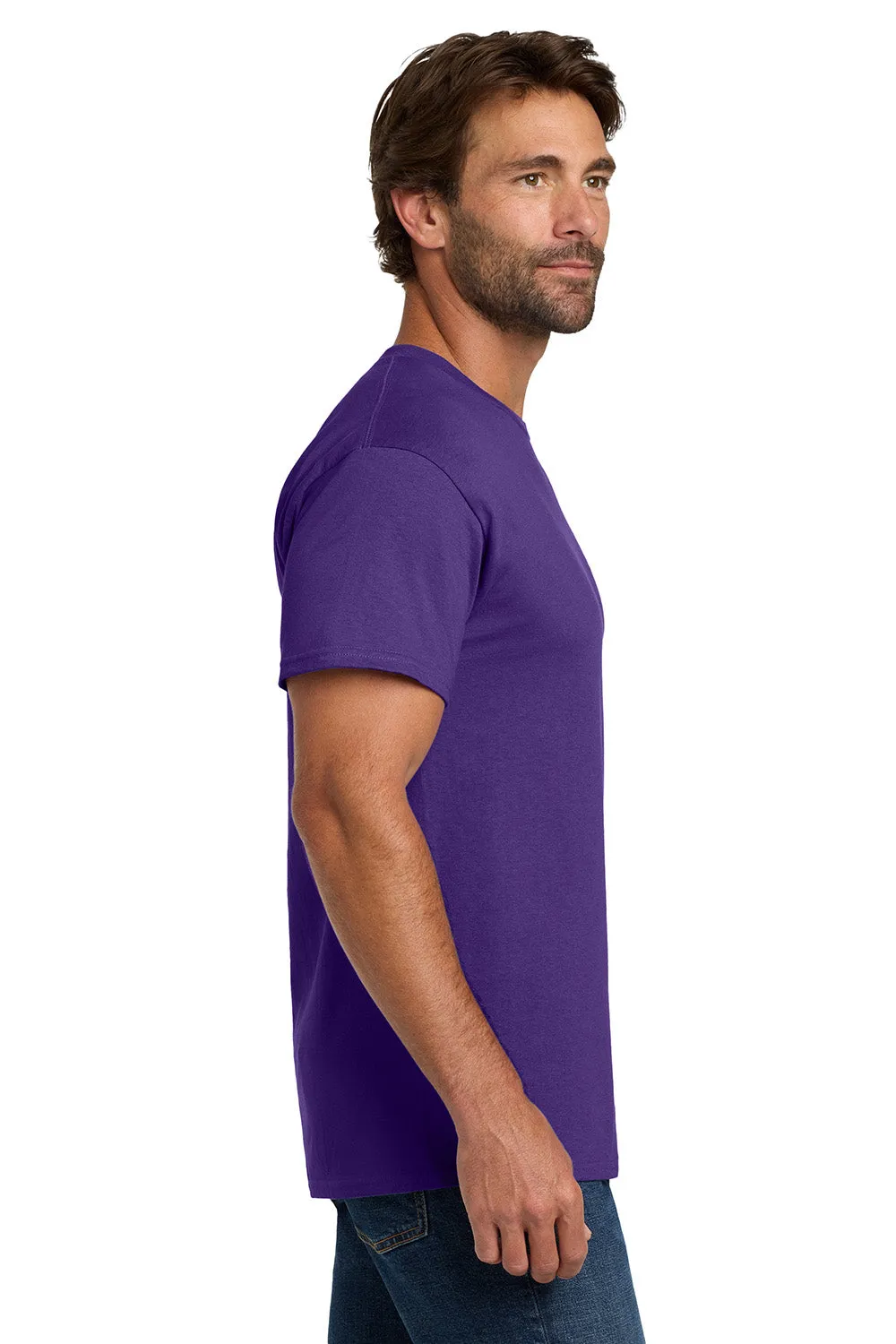 Hanes Mens ComfortSoft Short Sleeve Crewneck T-Shirt - Purple  Best cheap Clothing Hanes
