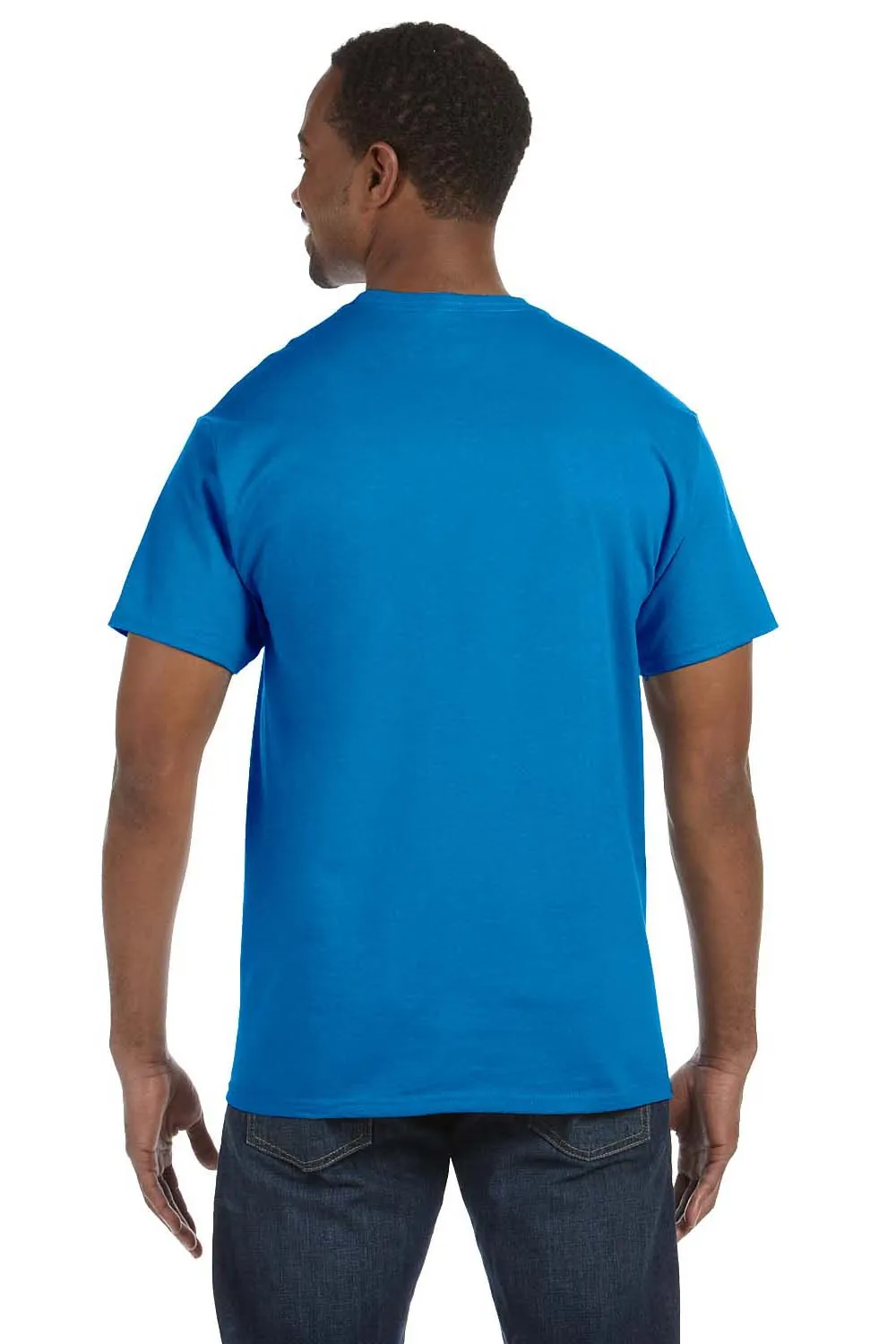 Hanes Mens ComfortSoft Short Sleeve Crewneck T-Shirt - Sapphire Blue  Best cheap Clothing Hanes