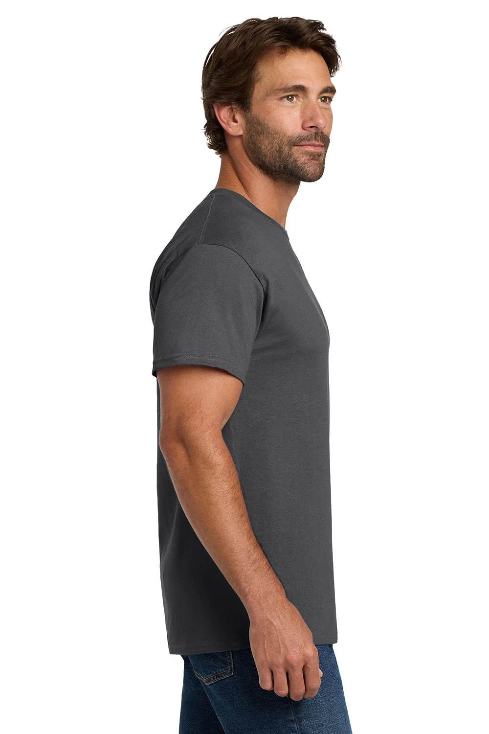 Hanes Mens ComfortSoft Short Sleeve Crewneck T-Shirt - Smoke Grey  Best cheap Clothing Hanes