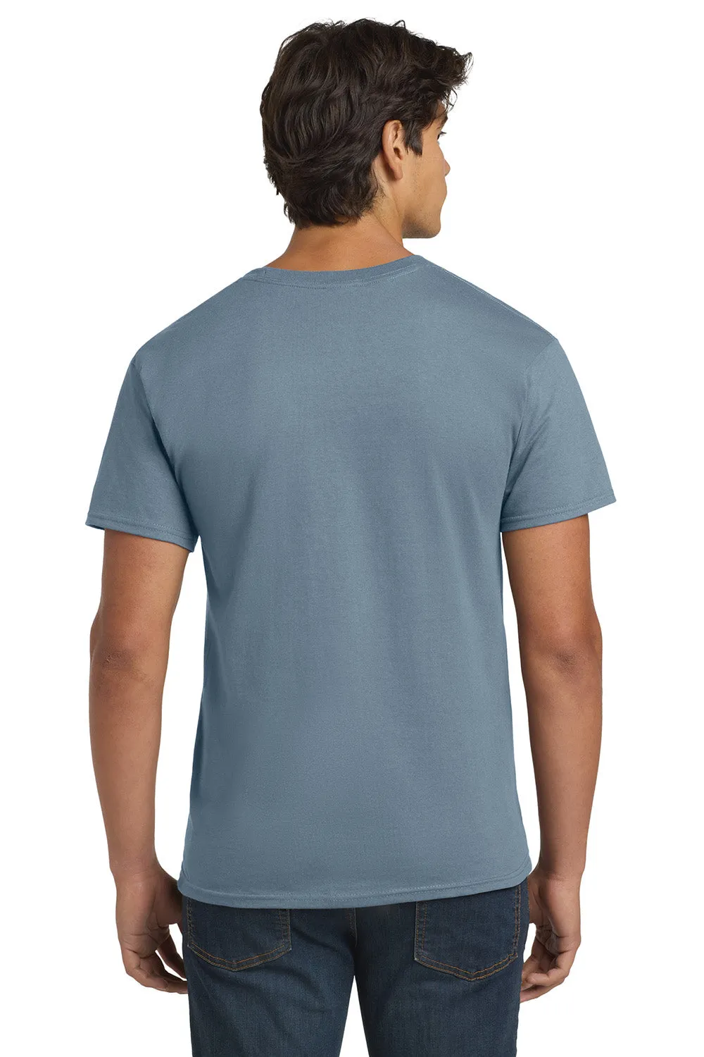Hanes Mens ComfortSoft Short Sleeve Crewneck T-Shirt - Stonewashed Blue  Best cheap Clothing Hanes