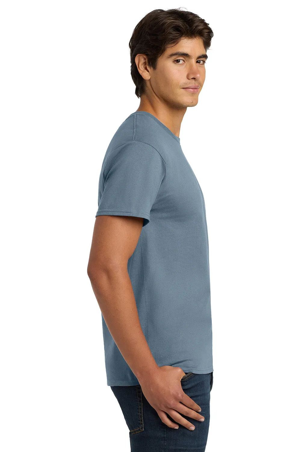 Hanes Mens ComfortSoft Short Sleeve Crewneck T-Shirt - Stonewashed Blue  Best cheap Clothing Hanes
