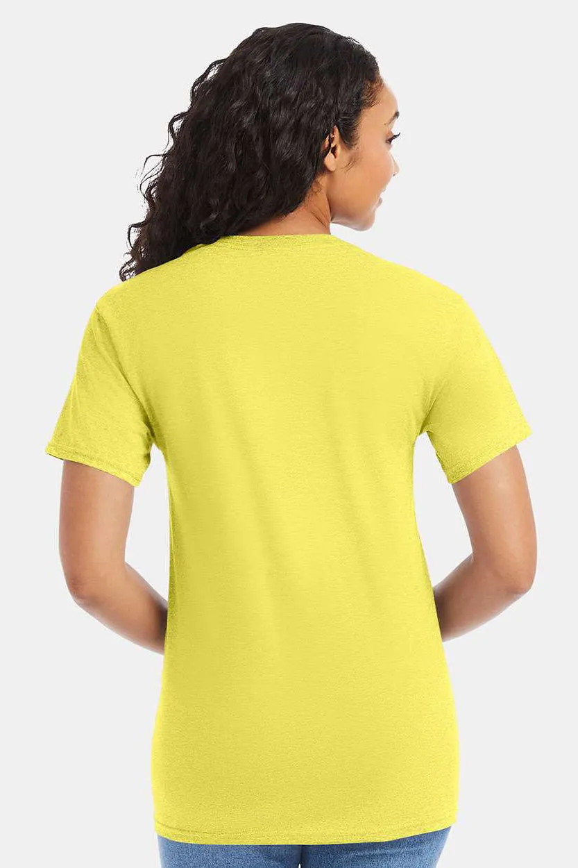 Hanes Mens ComfortSoft Short Sleeve Crewneck T-Shirt - Yellow  Best cheap Clothing Hanes