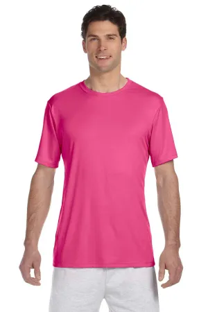 Hanes Mens Cool DRI FreshIQ Moisture Wicking Short Sleeve Crewneck T-Shirt - Wow Pink  Best cheap Clothing Hanes
