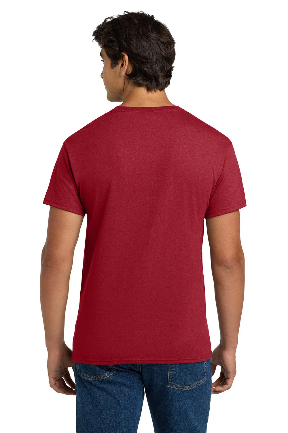 Hanes Mens EcoSmart Short Sleeve Crewneck T-Shirt - Deep Red  Best cheap Clothing Hanes