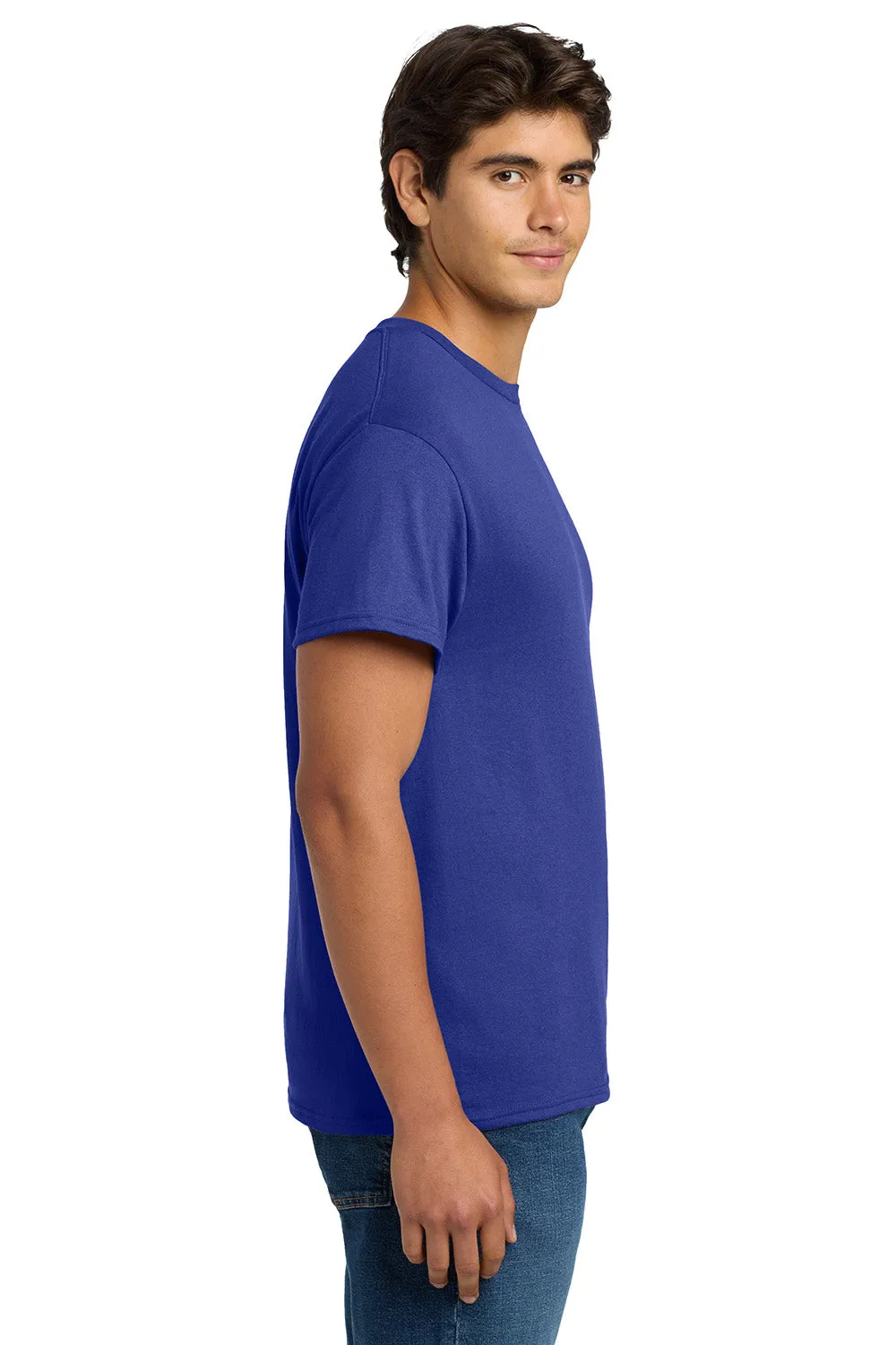 Hanes Mens EcoSmart Short Sleeve Crewneck T-Shirt - Deep Royal Blue  Best cheap Clothing Hanes