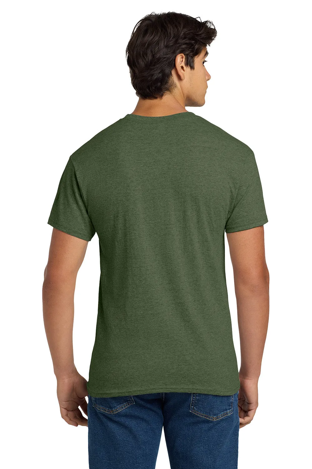 Hanes Mens EcoSmart Short Sleeve Crewneck T-Shirt - Heather Green  Best cheap Clothing Hanes