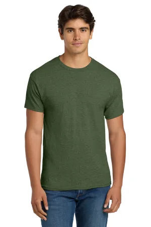 Hanes Mens EcoSmart Short Sleeve Crewneck T-Shirt - Heather Green  Best cheap Clothing Hanes