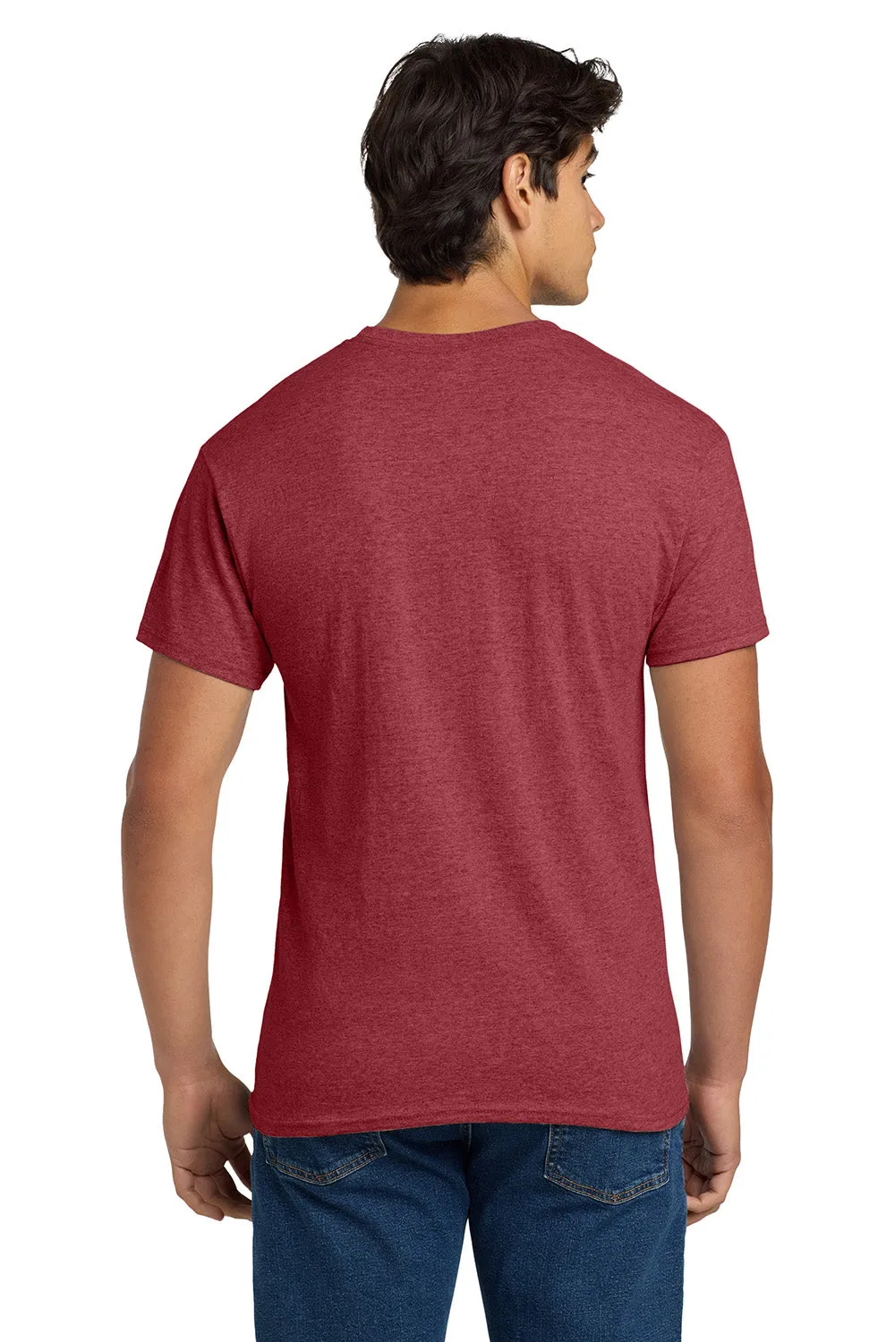Hanes Mens EcoSmart Short Sleeve Crewneck T-Shirt - Heather Red  Best cheap Clothing Hanes