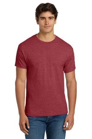 Hanes Mens EcoSmart Short Sleeve Crewneck T-Shirt - Heather Red  Best cheap Clothing Hanes