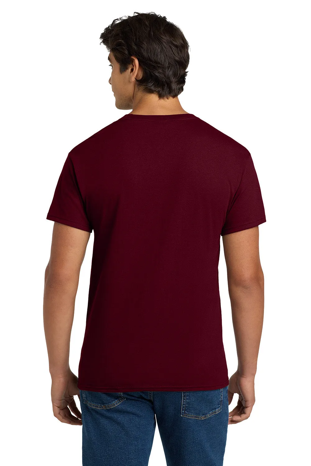 Hanes Mens EcoSmart Short Sleeve Crewneck T-Shirt - Maroon  Best cheap Clothing Hanes