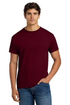 Hanes Mens EcoSmart Short Sleeve Crewneck T-Shirt - Maroon  Best cheap Clothing Hanes
