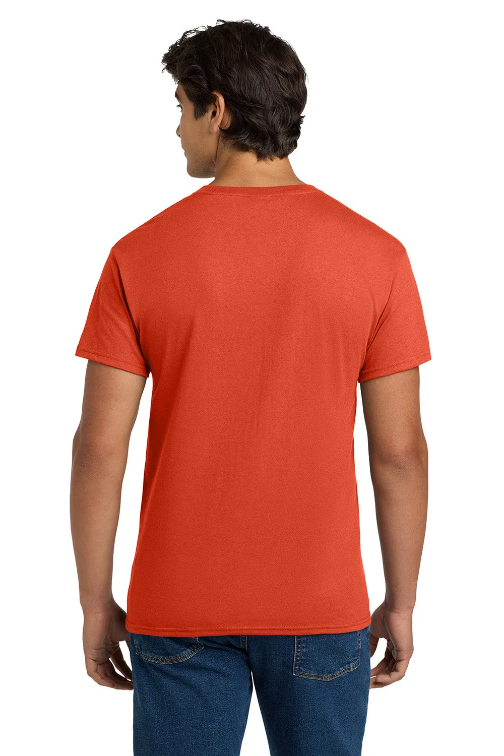 Hanes Mens EcoSmart Short Sleeve Crewneck T-Shirt - Orange  Best cheap Clothing Hanes