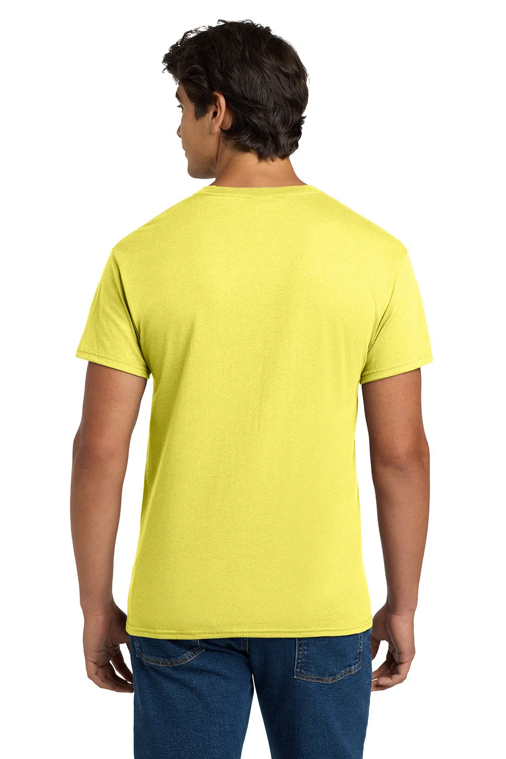 Hanes Mens EcoSmart Short Sleeve Crewneck T-Shirt - Yellow  Best cheap Clothing Hanes