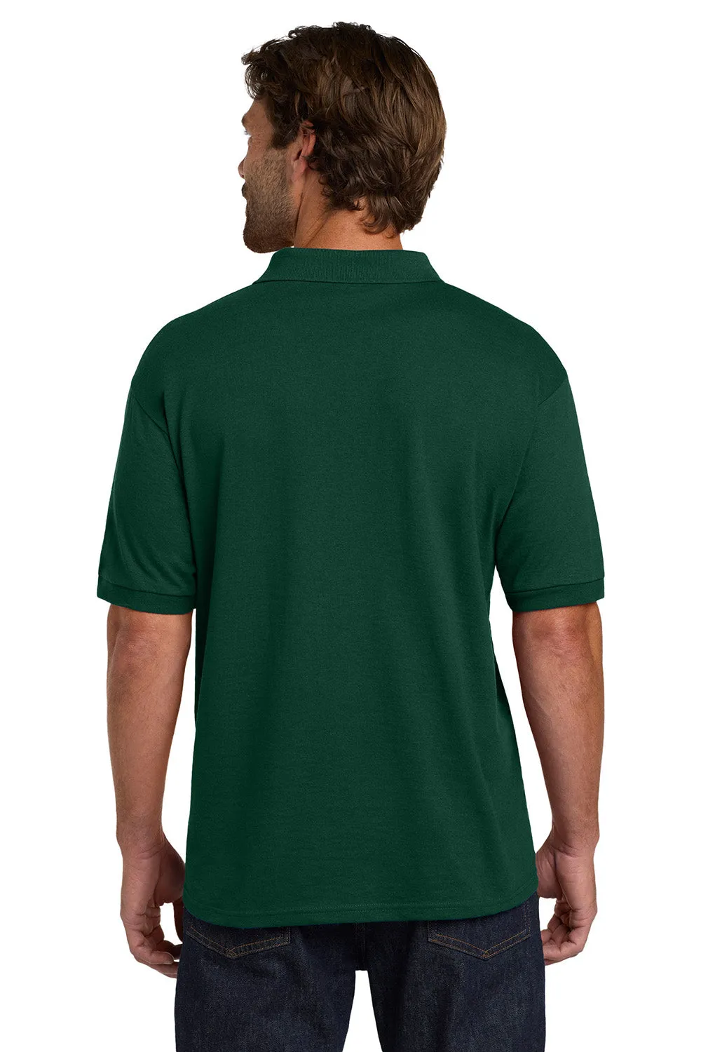 Hanes Mens EcoSmart Short Sleeve Polo Shirt - Deep Forest Green  Best cheap Clothing Hanes