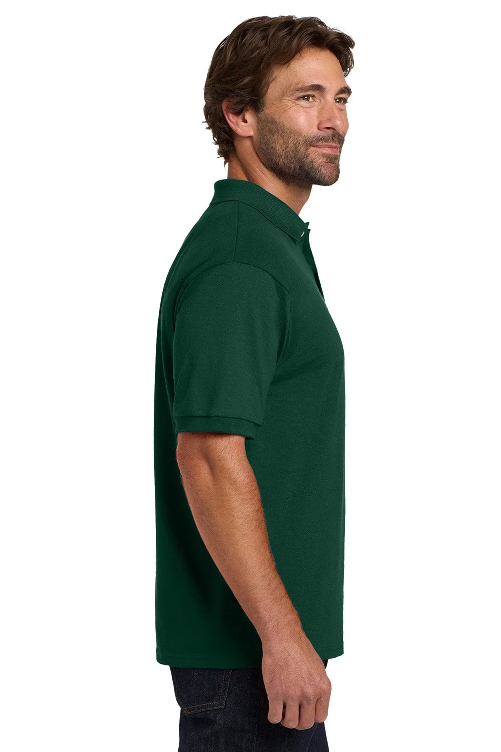 Hanes Mens EcoSmart Short Sleeve Polo Shirt - Deep Forest Green  Best cheap Clothing Hanes