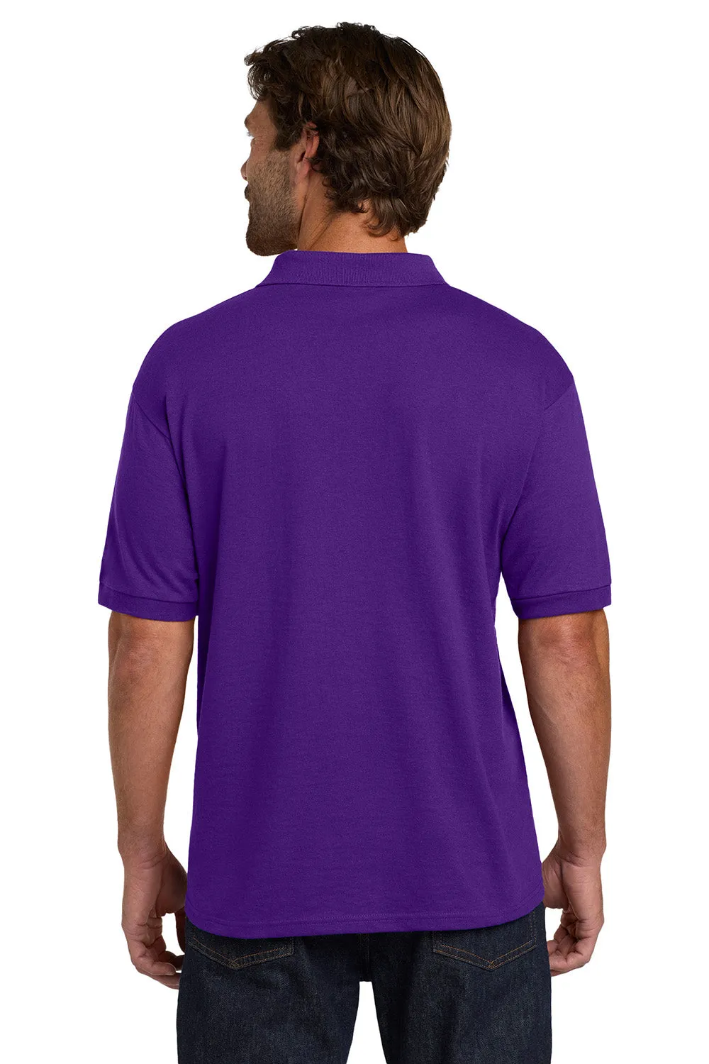 Hanes Mens EcoSmart Short Sleeve Polo Shirt - Purple  Best cheap Clothing Hanes