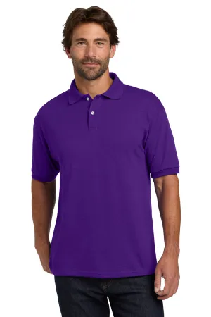 Hanes Mens EcoSmart Short Sleeve Polo Shirt - Purple  Best cheap Clothing Hanes