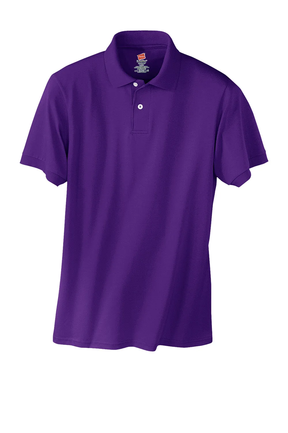 Hanes Mens EcoSmart Short Sleeve Polo Shirt - Purple  Best cheap Clothing Hanes