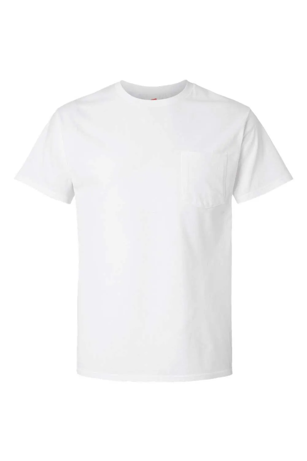 Hanes Mens Essential Short Sleeve Crewneck T-Shirt w/ Pocket - White  Best cheap Clothing Hanes