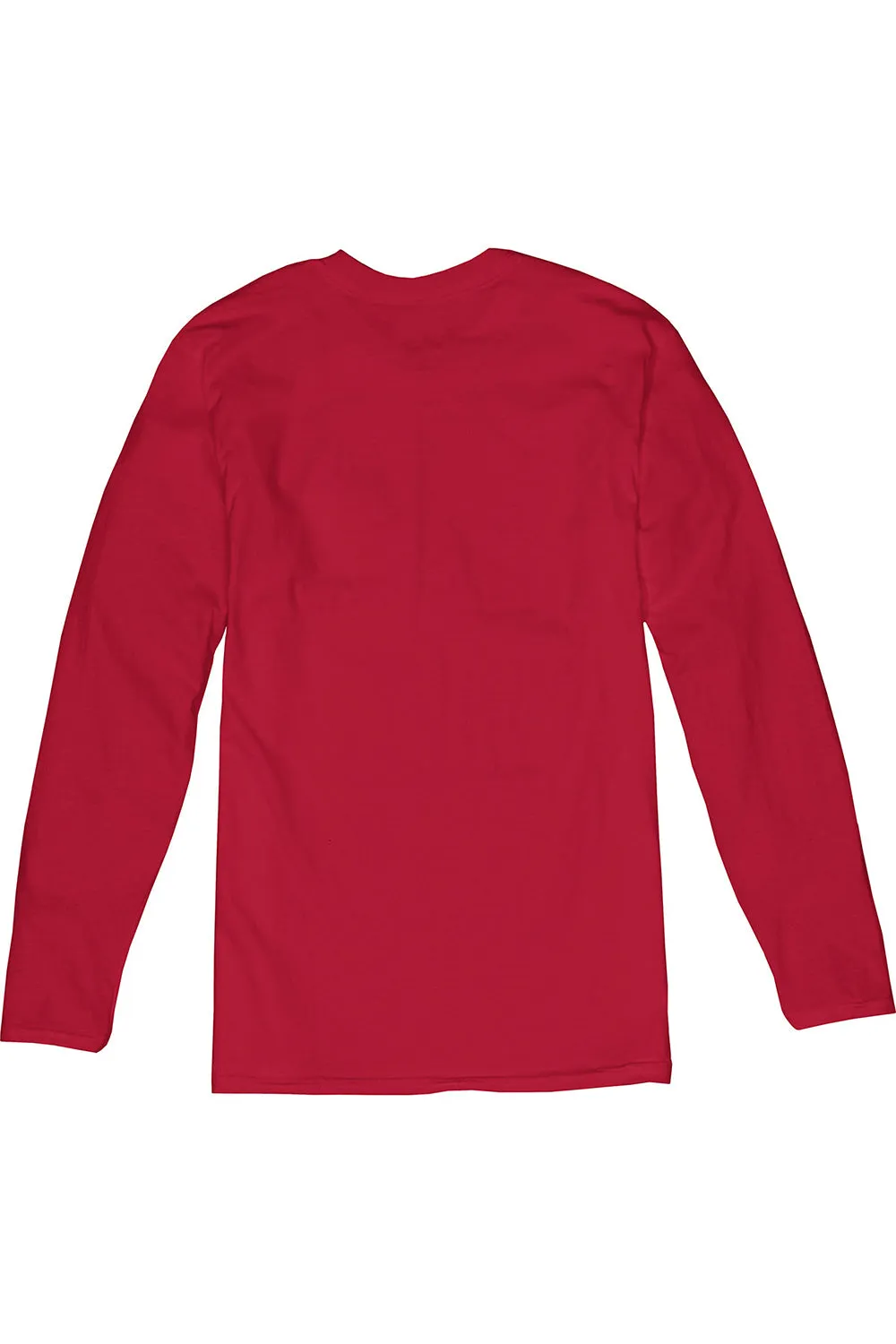 Hanes Mens Nano-T Long Sleeve Crewneck T-Shirt - Deep Red  Best cheap Clothing Hanes