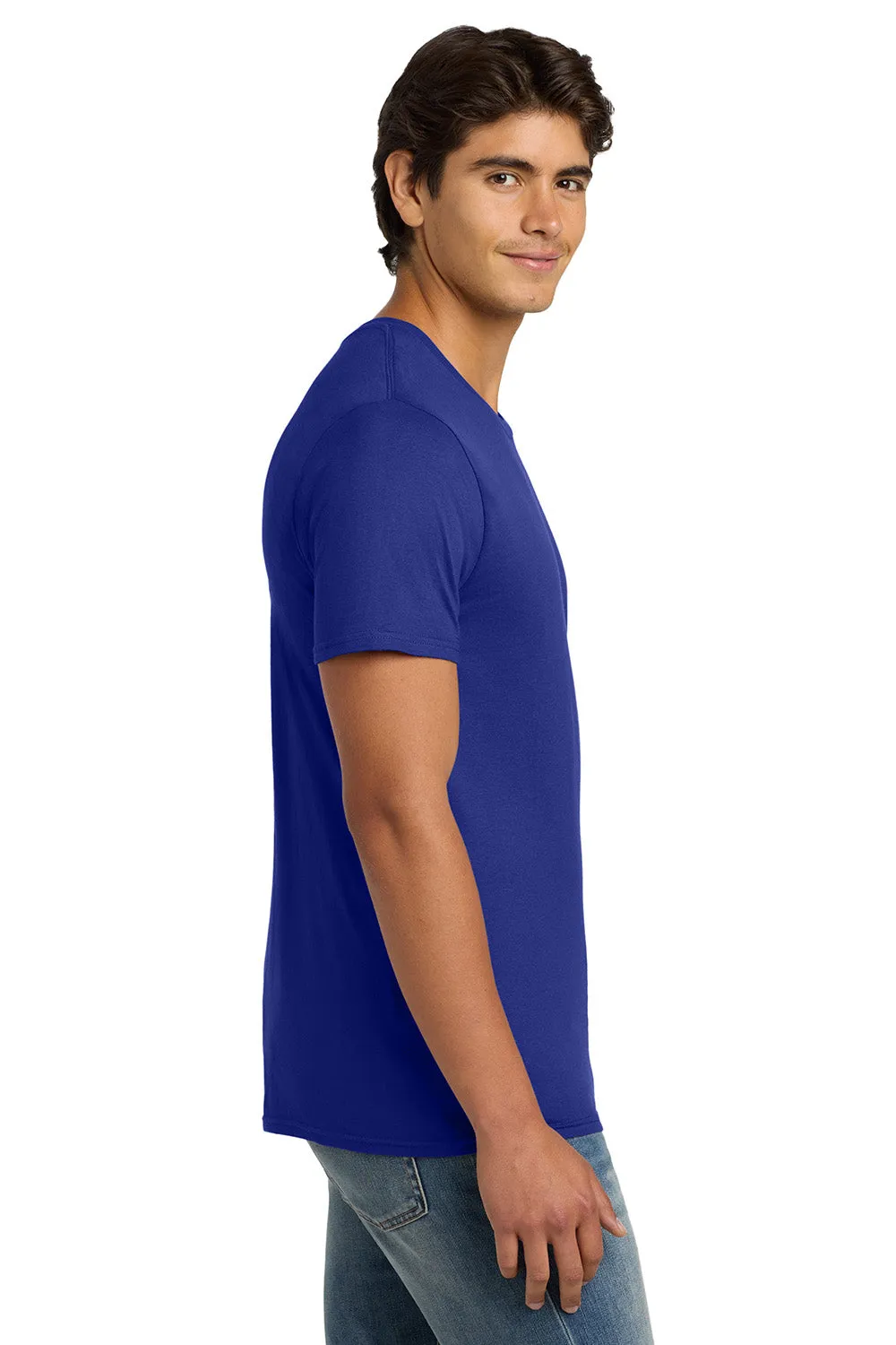 Hanes Mens Nano-T Short Sleeve Crewneck T-Shirt - Deep Royal Blue  Best cheap Clothing Hanes