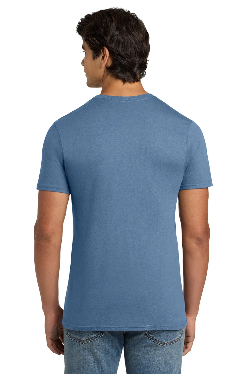 Hanes Mens Nano-T Short Sleeve Crewneck T-Shirt - Denim Blue  Best cheap Clothing Hanes