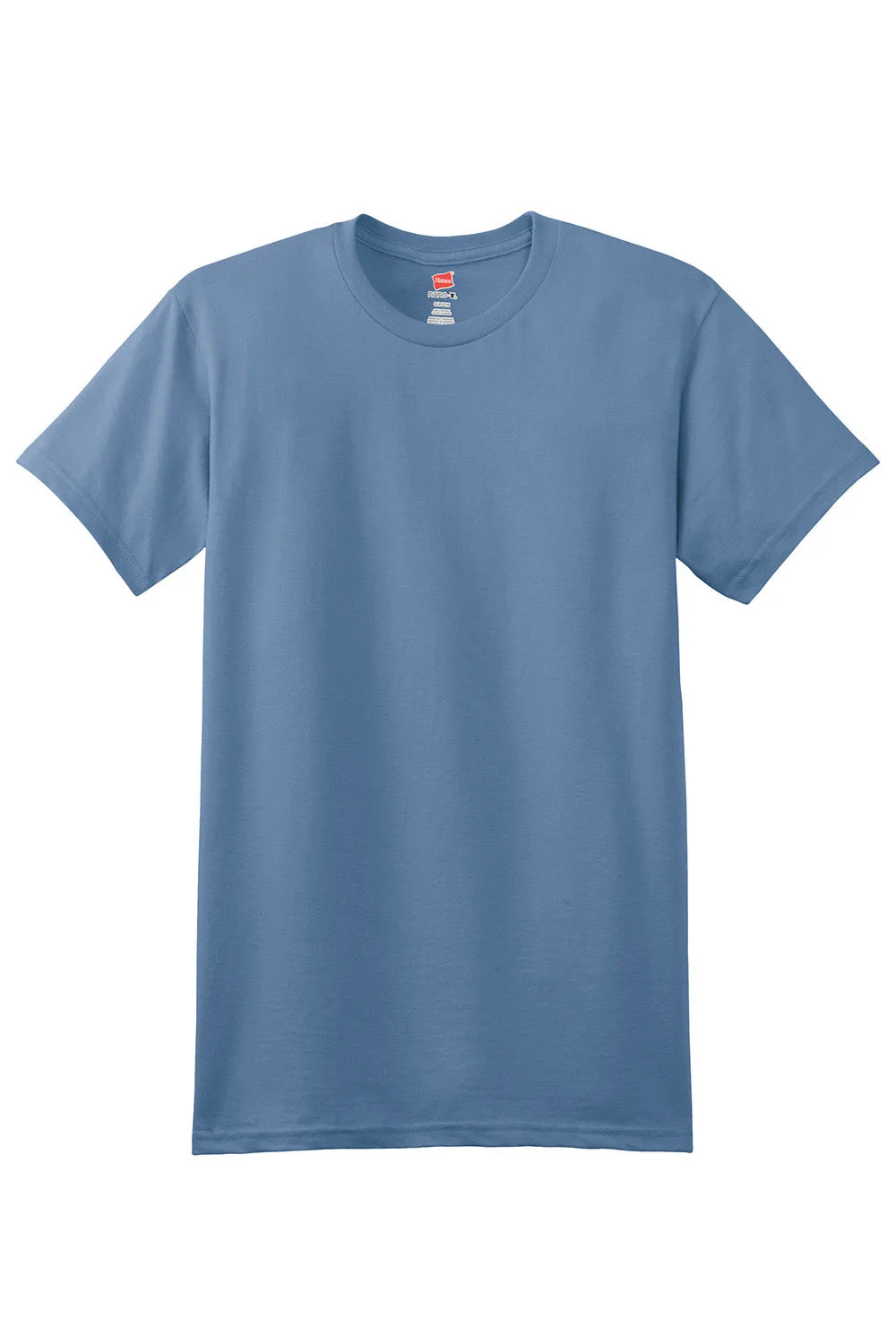 Hanes Mens Nano-T Short Sleeve Crewneck T-Shirt - Denim Blue  Best cheap Clothing Hanes