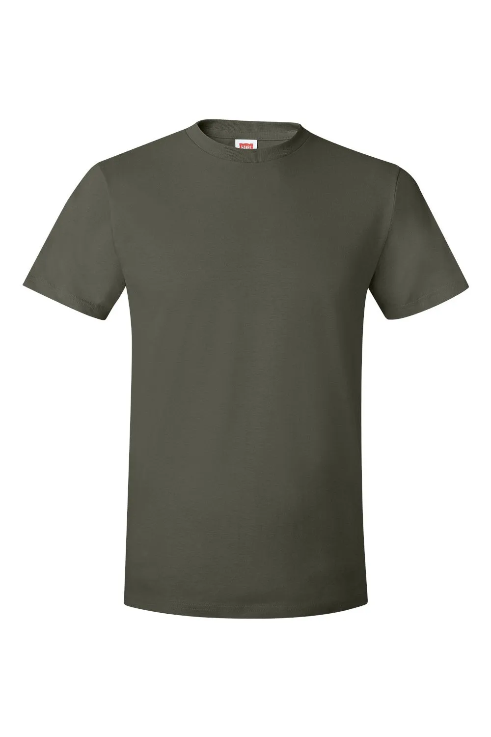 Hanes Mens Nano-T Short Sleeve Crewneck T-Shirt - Fatigue Green  Best cheap Clothing Hanes