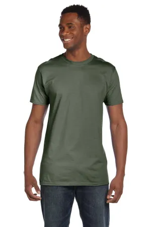 Hanes Mens Nano-T Short Sleeve Crewneck T-Shirt - Fatigue Green  Best cheap Clothing Hanes