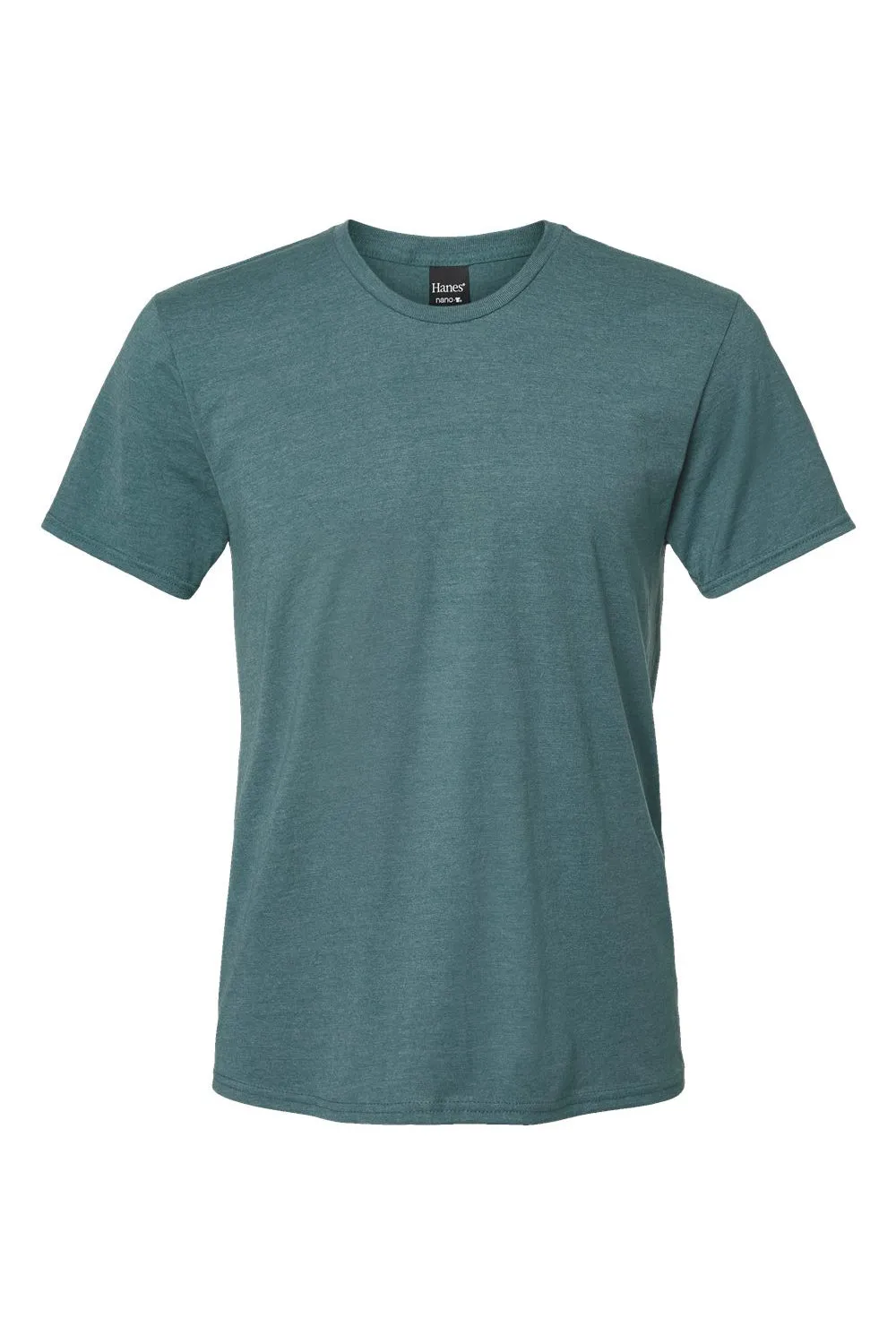 Hanes Mens Nano-T Short Sleeve Crewneck T-Shirt - Heather Cactus Green  Best cheap Clothing Hanes