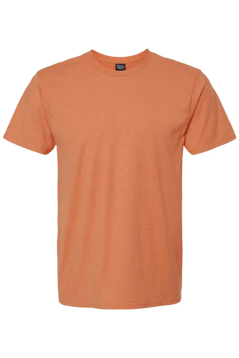 Hanes Mens Nano-T Short Sleeve Crewneck T-Shirt - Heather Pumpkin Orange  Best cheap Clothing Hanes