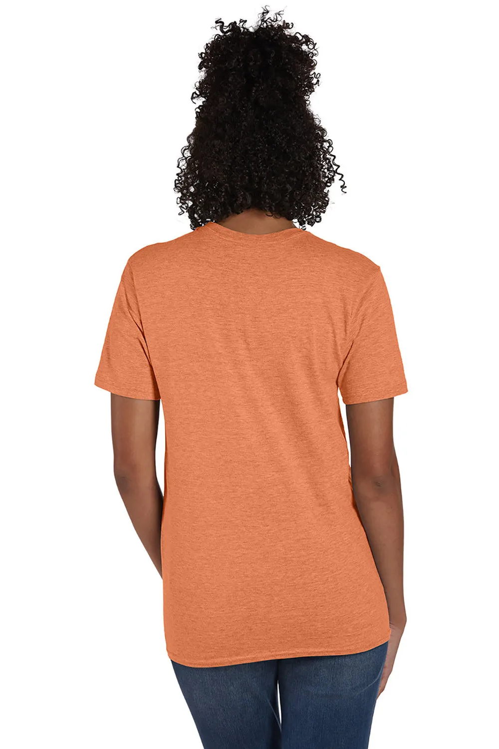 Hanes Mens Nano-T Short Sleeve Crewneck T-Shirt - Heather Pumpkin Orange  Best cheap Clothing Hanes