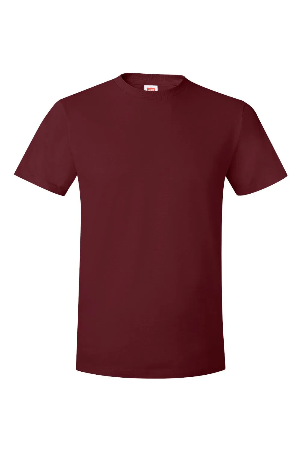 Hanes Mens Nano-T Short Sleeve Crewneck T-Shirt - Maroon  Best cheap Clothing Hanes