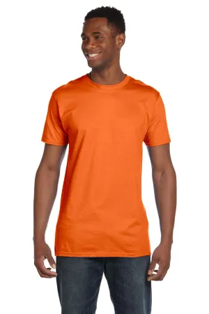Hanes Mens Nano-T Short Sleeve Crewneck T-Shirt - Orange  Best cheap Clothing Hanes