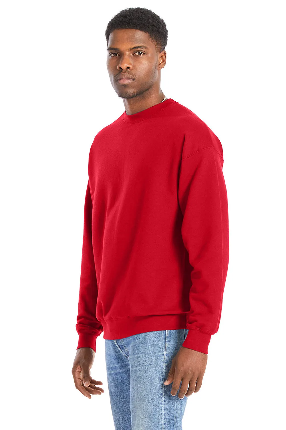 Hanes Mens Perfect Sweats Crewneck Sweatshirt - Athletic Red  Best cheap Clothing Hanes