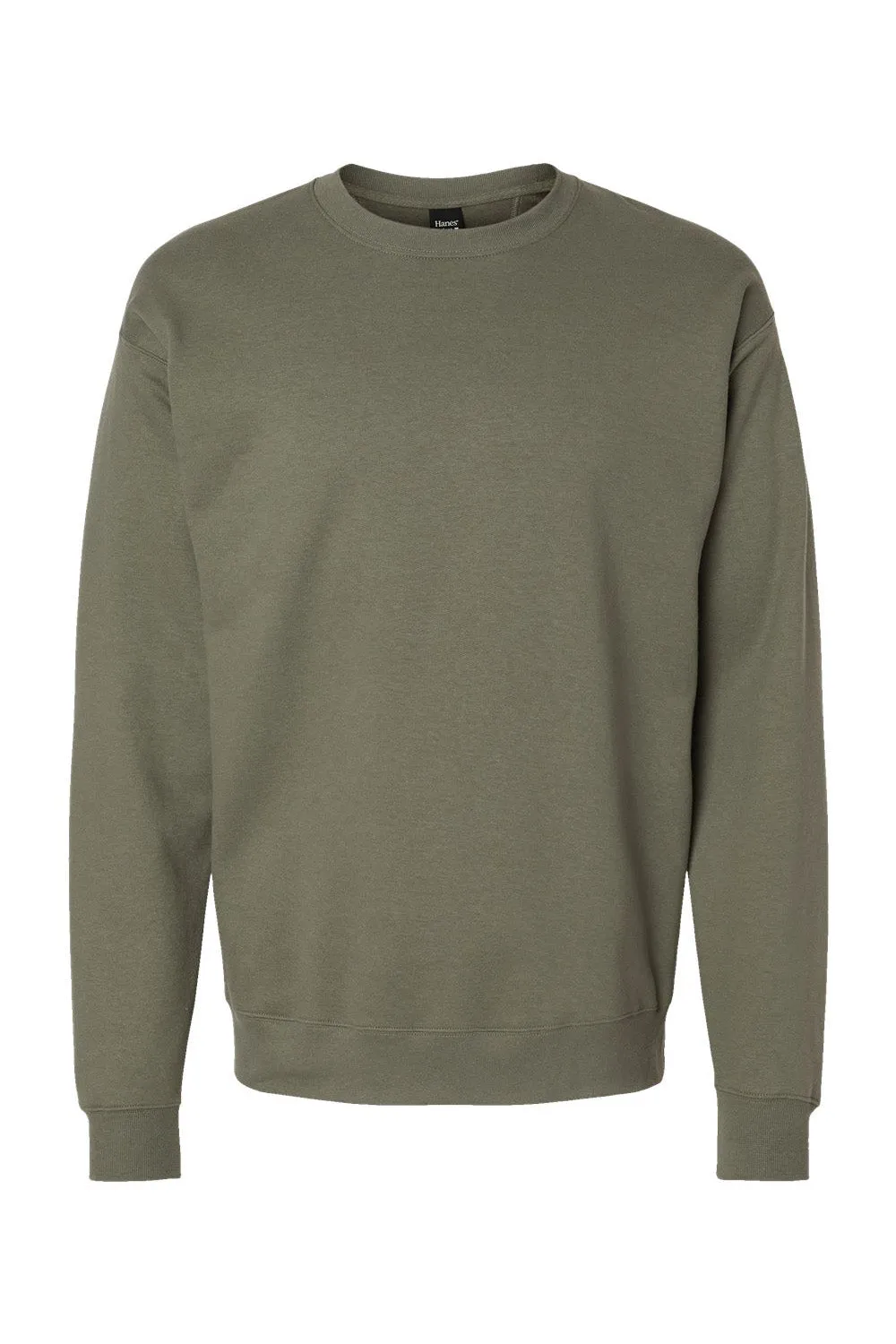 Hanes Mens Perfect Sweats Crewneck Sweatshirt - Fatigue Green  Best cheap Clothing Hanes