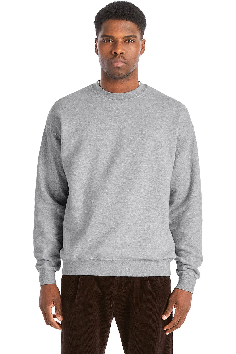 Hanes Mens Perfect Sweats Crewneck Sweatshirt - Light Steel Grey  Best cheap Clothing Hanes