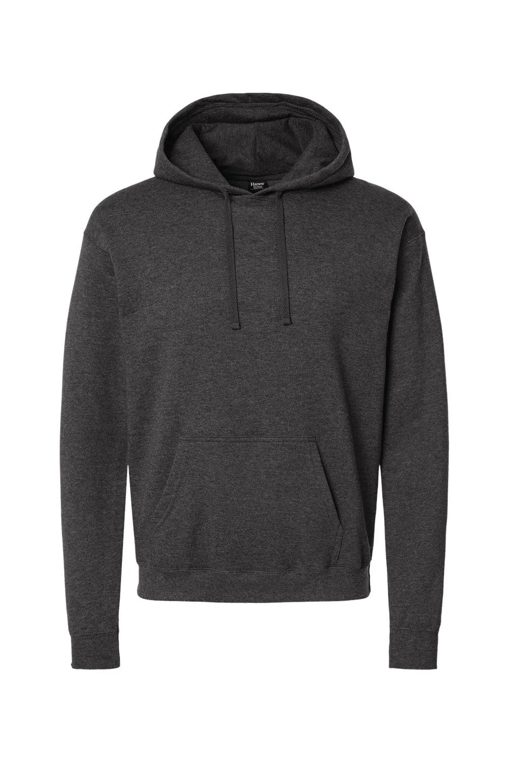 Hanes Mens Perfect Sweats Hooded Sweatshirt Hoodie w/ Pouch Pocket - Heather Charcoal Grey  Best cheap Clothing Hanes