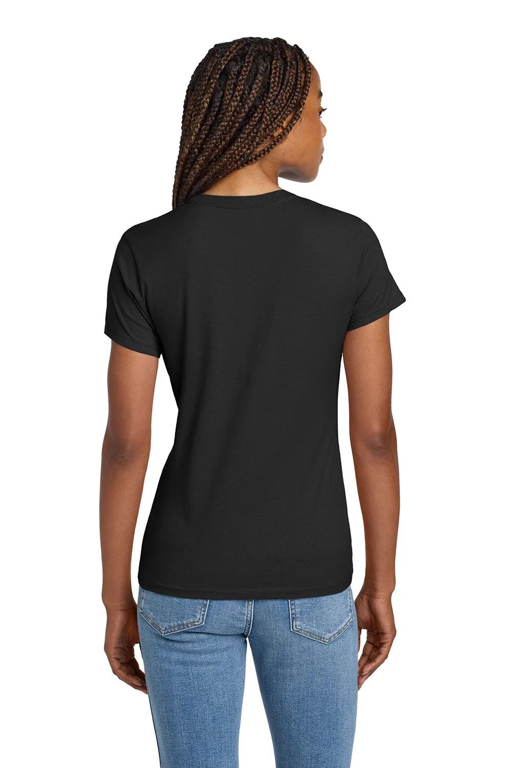 Hanes Womens Nano-T Short Sleeve Crewneck T-Shirt - Black  Best cheap Clothing Hanes