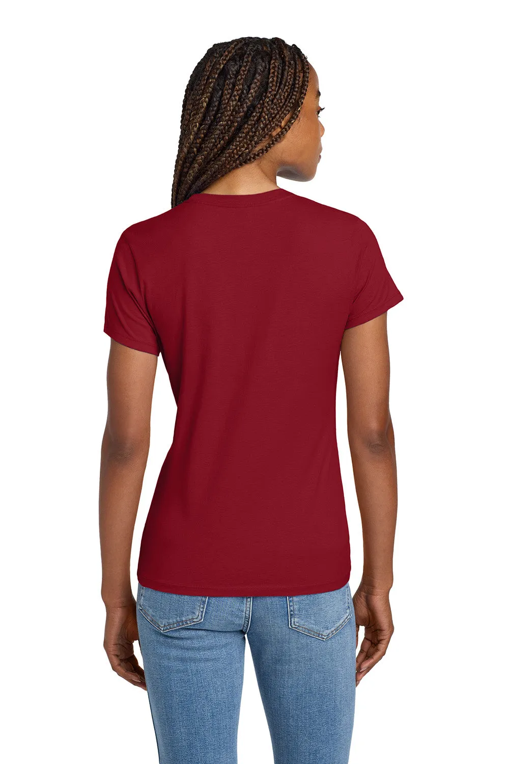 Hanes Womens Nano-T Short Sleeve Crewneck T-Shirt - Deep Red  Best cheap Clothing Hanes