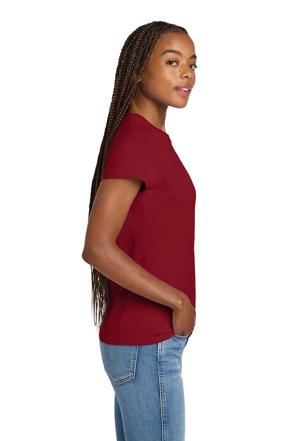 Hanes Womens Nano-T Short Sleeve Crewneck T-Shirt - Deep Red  Best cheap Clothing Hanes
