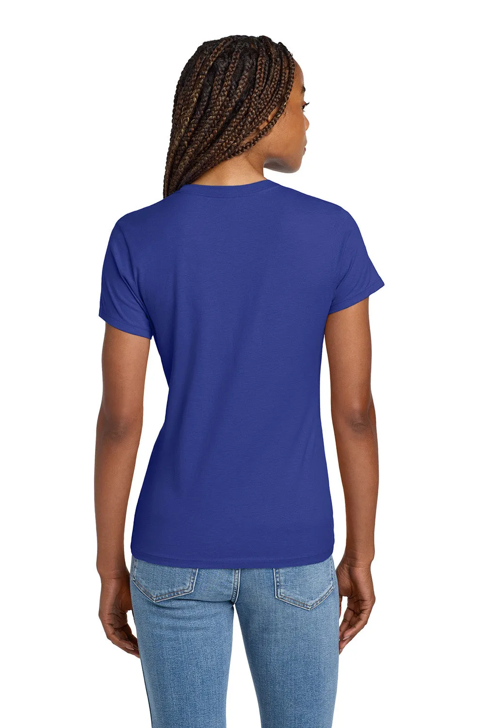 Hanes Womens Nano-T Short Sleeve Crewneck T-Shirt - Deep Royal Blue  Best cheap Clothing Hanes